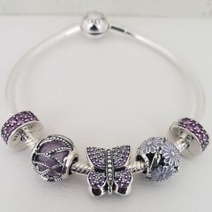🦋 6pc Authentic Pandora BUTTERFLY BRACELET SET